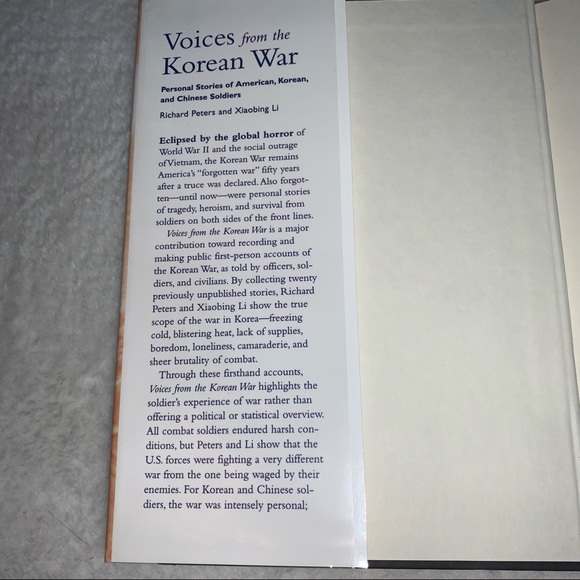 Voices from the Korean War by Richard Peters and Xiaobing Li - Picture 3 of 13